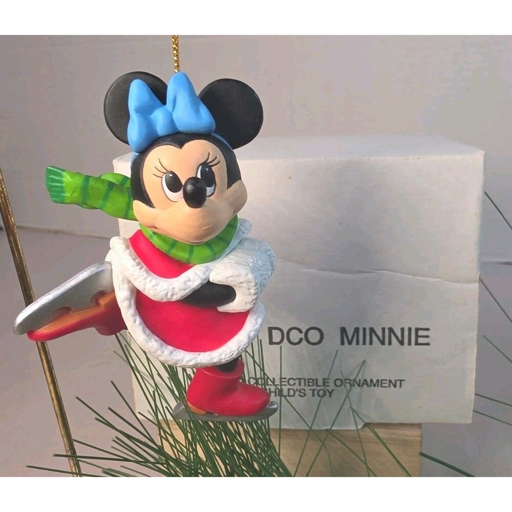 EUC Vintage Disney Minnie Mouse  Christmas Ornament Grolier W/ Original Box